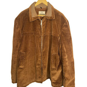 Vintage Sentinel Jacket Mens Extra Large Brown Corduroy Sherpa Lined Coat 90s